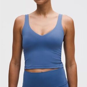 Lululemon Athletica Blue V-Neck Sports Bra